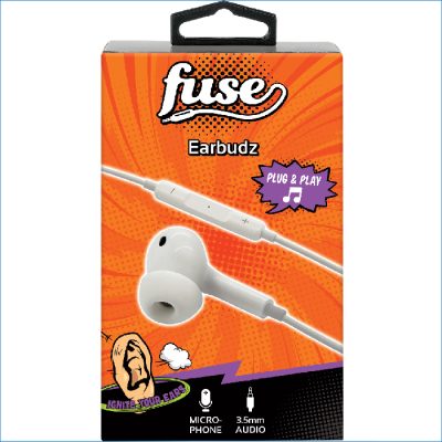 FUSE EARBUDZ IN-EAR HEADPHONE WHITE