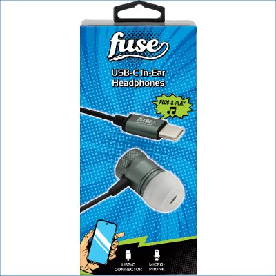 FUSE USB-C IN-EAR HEADPHONES GREY