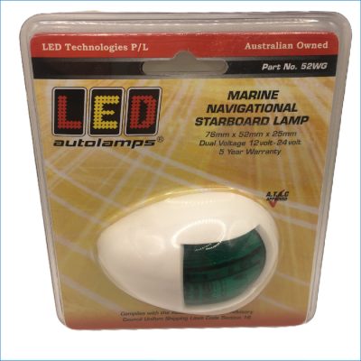 LED-52WG-STARBOARD NAVIGATION LAMP. GREE