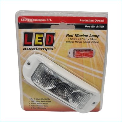 LED-91RM-RED MARINE LAMP, 12-24 MULTIVOL