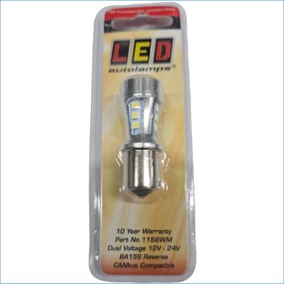 LED-1156WM-BAYONET WHITE REVERSE BULB, 1