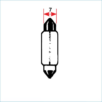 BLA-BLA FESTOON BULB 12V 5W SV7.8 X 29MM