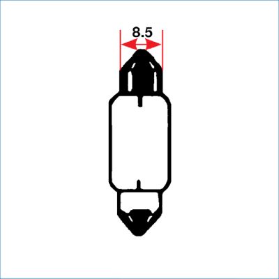 BLA-BLA FESTOON BULB 12V 5W SV8.5 X 36MM