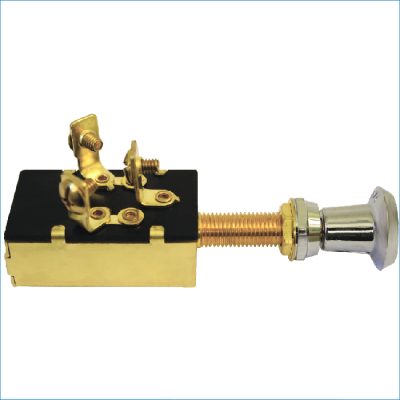 RWB-Switch - Brass Push-Pull, 3 Position