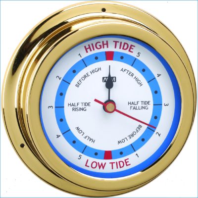 RWB-Tide Clock Brass 120mm